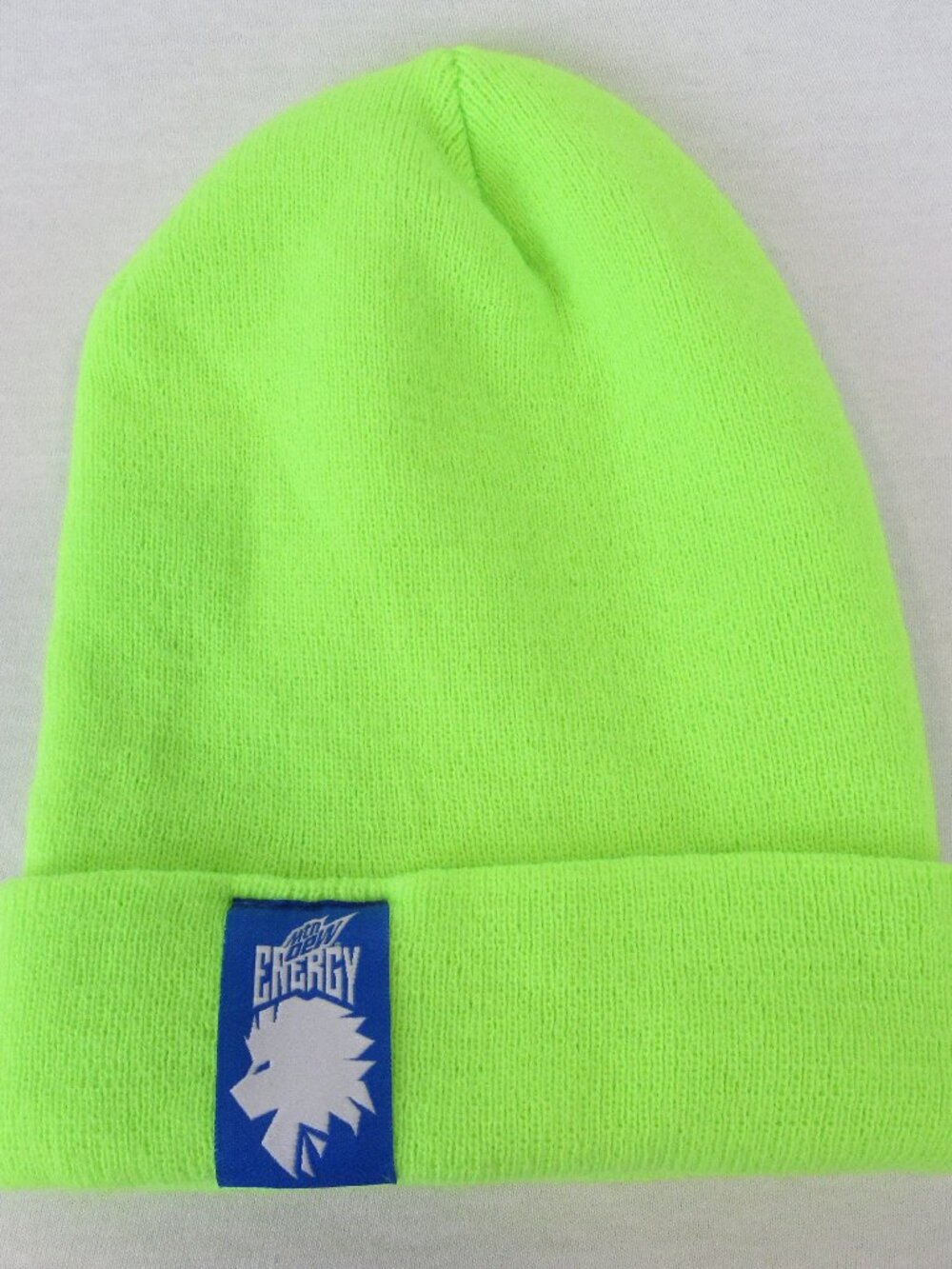 Yupoong Mtn Dew Energy Men's Beanie Yellow Green Logo YP Classics Mountain Dew